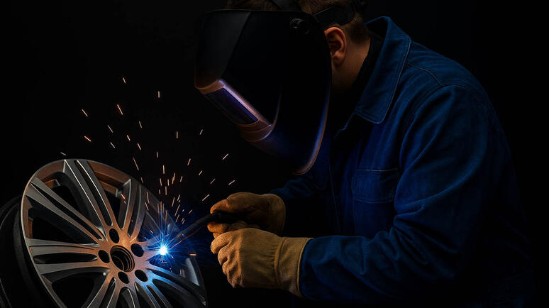 Neue Technik - Laserschweißen bei Alufelgen-Reparatur