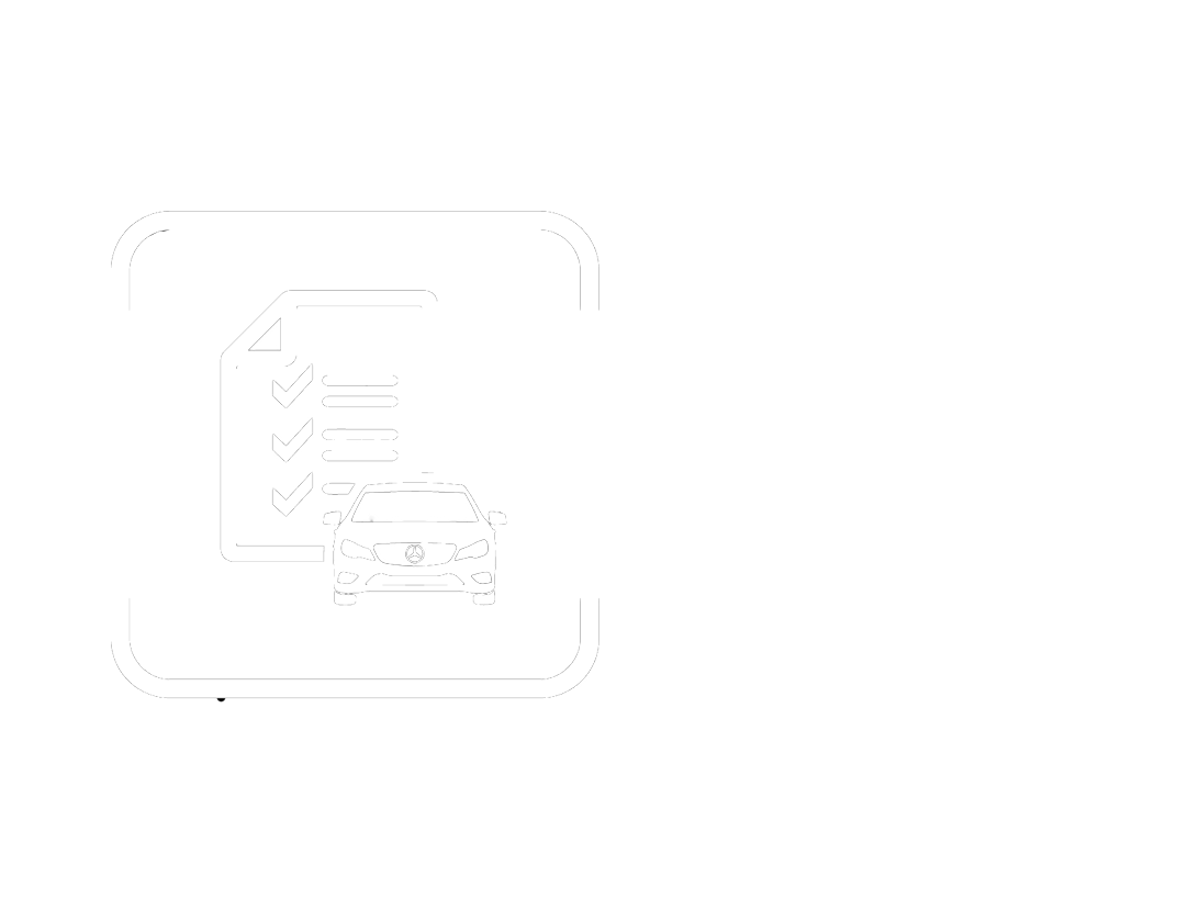 Absolvierter Gebrauchtfahrzeug Check Weiß Groß