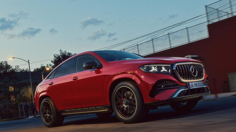 13428951 2026 03 AMG GLE 53 Facelift Hybrid C167 Still 03 Full Side Perspective 9 16 Original Umbraco AMG GLE Coupe Fahrzeugvorstellung