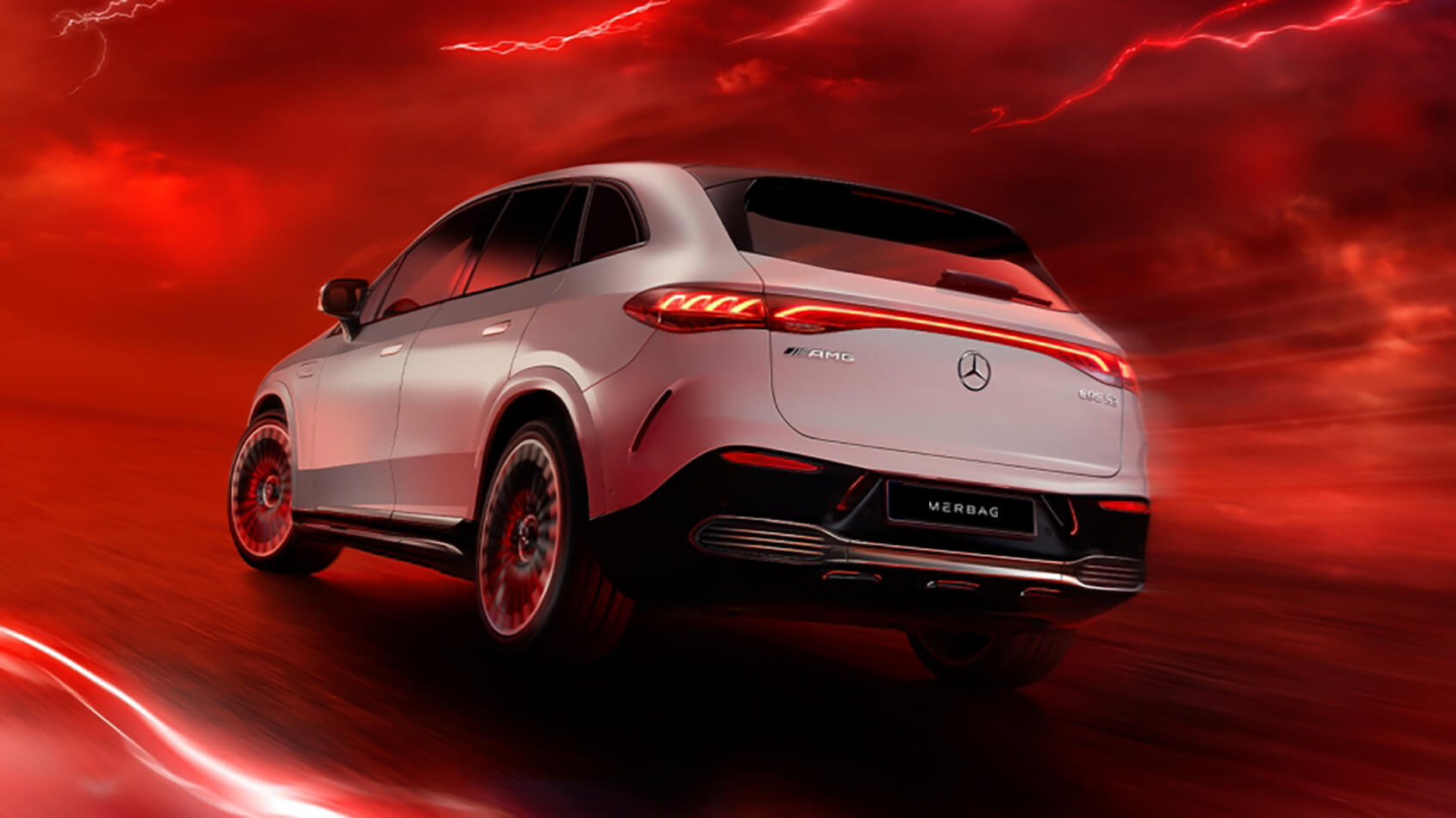 Mercedes-AMG EQE SUV 53 AMG in der Heckansicht - Merbag